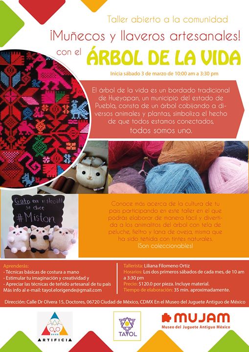 Muñecos y llaveros artesanales. Taller.